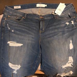 Torrid distressed boyfriend crop jeans 22